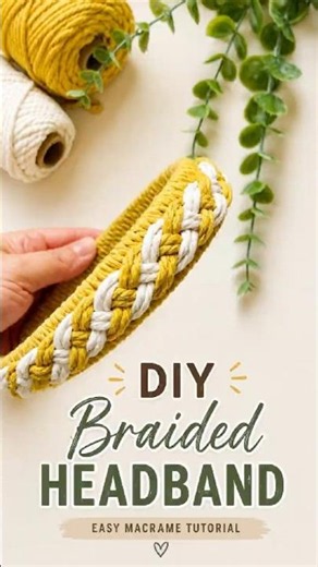 Colorful Macrame Braided Headband Tutorial #macrame #diy #crafts #shorts