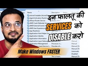 DISABLE These Unwanted Windows SERVICES NOW (🚀 SpeedUp Windows PC/Laptop)