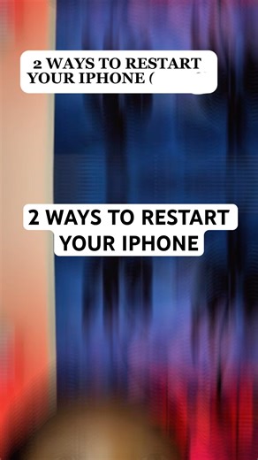 Two ways to restart your iPhone. #techtips #youtubeshorts