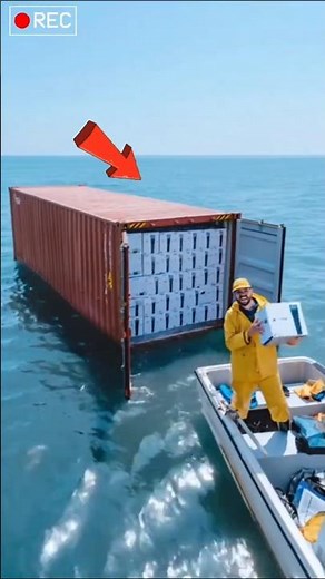 😱The Real Truth Behind Cargo Containers Falling Into the Ocean!#containerships #shorts #cargodamage