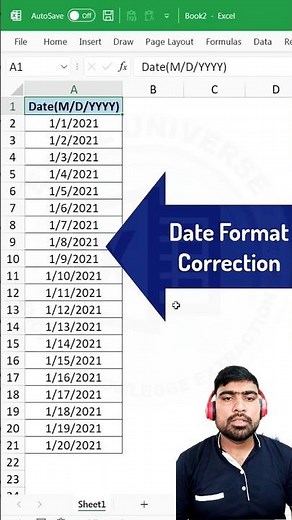 #Shorts | How to correct data format in Excel | Data format Problem in Excel