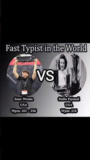 Fastest Typists in History! | Stella Pajunas vs. Sean Wrona – Incredible Records"#typing speed
