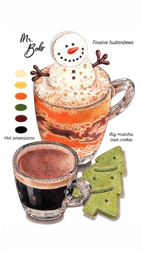 Namwanpastel on Instagram: "Festive butterbeer ⛄️🎄"