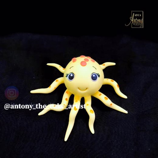 Antony Bidesh on Instagram: "How to make cute octopus out of fondant . . . #octopus #shark #sea #cakedecorating #water #cake #antonythecakeartist"