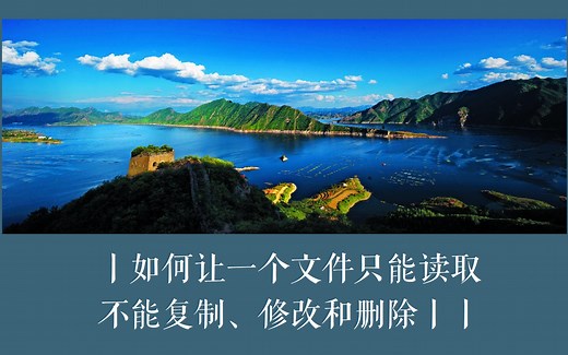 如何让一个文件只能读取不能复制、修改和删除丨原生Windows
