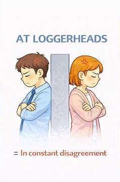 Idiom: AT LOGGERHEADS | Idiom Meaning in English