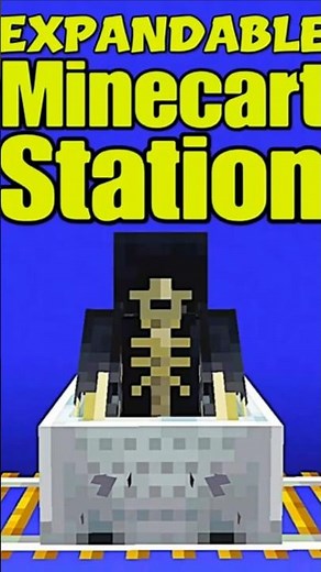 The Expandable Minecart Station!!! (Easy & Simple) [Minecraft Bedrock 1.21] #short #shorts