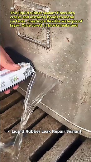 Instant Leak Stop with Liquid Rubber Sealant for Metal Tank Repairs #DIY #Repair #Satisfying