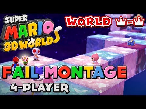 Super Mario 3D World: World Crown Fail Montage (Uncensored)