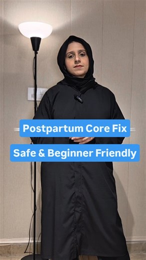 Sidra Ahmed | Women’s Transformation Coach on Instagram: "After pregnancy, problems like mommy tummy, weak core, back pain, and bladder weakness are very common. The solution is not hard workouts. The solution is starting from the basics: ✔ Diaphragmatic breathing( watch video diaphragmatic breathing technique) ✔ Dead bug ✔ Bird dog ✔ Glute bridge abduction These exercises help rebuild your core and pelvic support safely. Start slow. Stay consistent. Trust the process 💛 👉 Save this reel and pr