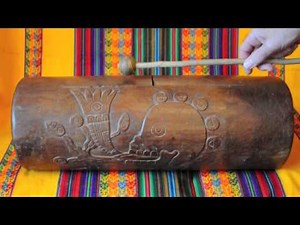 An Aztec drum at Mexicolore!