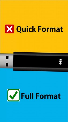 Quick Format vs. Full Format: What's the Difference? 🖥️💾 When you format a storage device like a hard drive or USB, you often get two options: Quick Format and Full Format. But what’s the difference? 🤔 Quick Format: This method is faster ⏩ because it only deletes the file table, making the data invisible but still recoverable. It’s great when you need to wipe a drive quickly, but it doesn’t scan for bad sectors. Perfect for a fast refresh! Full Format: This takes longer 🕒 because it not only