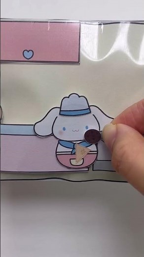 🍨시나모롤아이스크림스퀴시북/무료도안#shorts