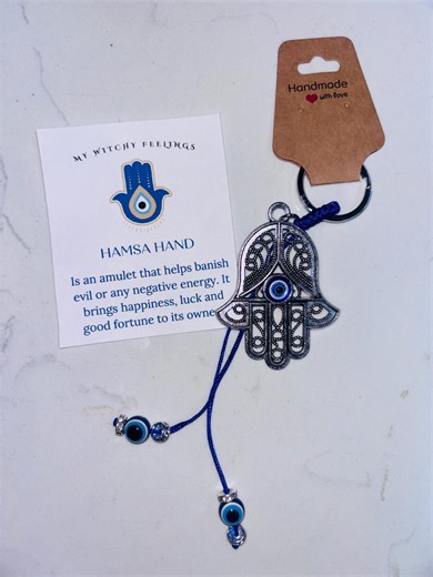 Hamsa Evil Eye Keychain - Etsy