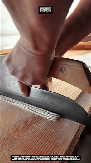 Making Fresh Noodles in Kitchen Using Work Tool Manual Noodle Cutter #tool #worktool
