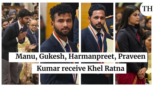 National Sports Awards: Manu Bhaker, Gukesh, Harmanpreet Singh, Praveen Kumar receive Khel Ratna from President Murmu