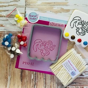 1.4K views · 35 reactions | What’s a PYO?? In the cookie world it’s known as a ‘paint your own’ meaning once you’ve added your image and little coloured dots... grab a paint brush, wet the bristles, use the coloured dots as a colour pallet and paint the image. Simple & fun. #eastercookies | The Biscuit Studio | Facebook
