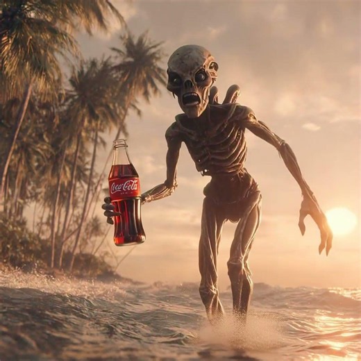 Alien Walking In Valledupar With Coka-Cola Bottle (djfitness1)