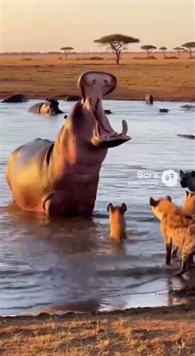 The Hippo’s Warning Moment／河马的警示时刻／カバの警告の瞬間