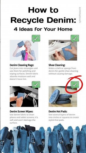 Denim Recycling Ideas ♻️ How to Reuse Old Jeans at Home