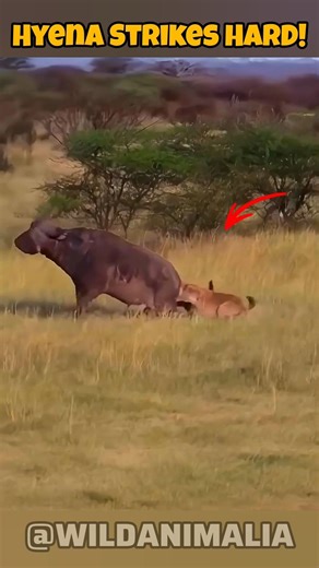 Hyena Strikes HARD: Epic Buffalo Hunt #animalvideos #wildlife #predator