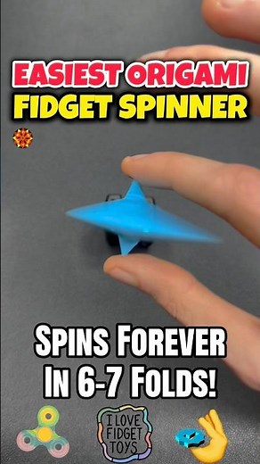 Origami Easy Paper Fidget Toys Spinning Top Craft Tutorial #papertoy #origami #origamicraft #shorts