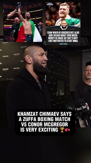 Khamzat Chimaev says he started MMA because of Conor McGregor and his KO vs Jose Aldo 🏆👊