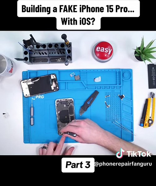 Building a FAKE iPhone 15 Pro... With iOS? #building #fake #iphone15promax #iphone #repair #phonerepairguru #vairal