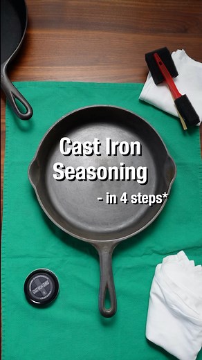 Always seem to get lots of questions about the re-seasoning process after the pans have been stripped down to the raw iron. Here it is in 4 (I think) easy to follow steps. #castiron #vintage #restoration #seasoning #polymeritazion #new #old #skillet | Cast That Iron