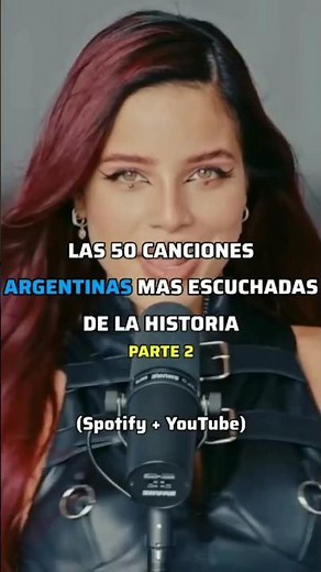 Las 50 canciones argentinas más escuchadas de la historia 🇦🇷 parte 2 #argentina #music #viral #2025