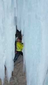 Ice climbing to the top of one of the classic mixed climbs in Vail Colorado. ⛏⛏🧗🏻‍♂️ | Ice Climbing