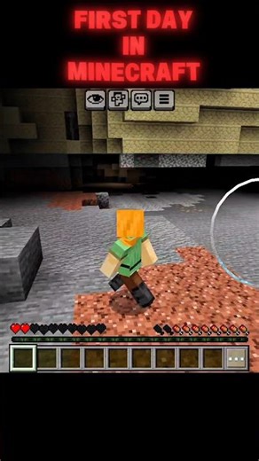 😨 First Day in Minecraft #minecraft #shorts