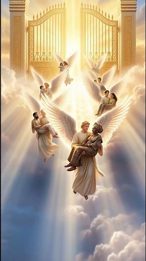 Angels Carry Souls Toward Heaven Gates #heaven #angels #jesus #faith #god #spiritual #prayer #bible