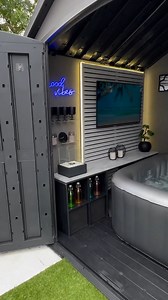 An awesome way to use your garden shed 🏡 Chilling to the max! 😍 . Check out icreatived.com 💻 . 📹 @thegreyedit_home | Interesting & Creative Designs