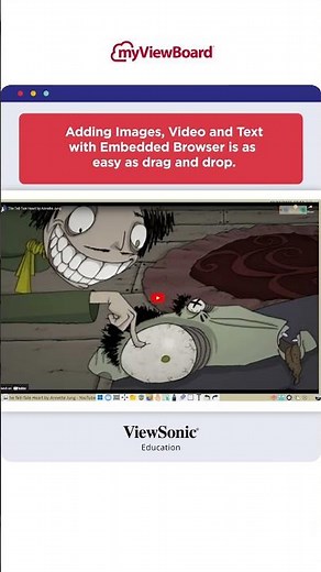 myViewBoard: Drag and Drop with Embedded Browser