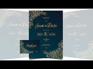 How to create Wedding card design in Illustrator Tutorial