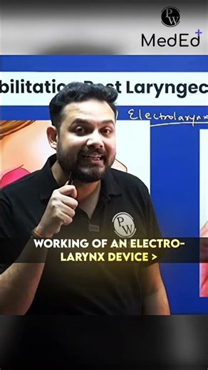 Working of an electro larynx device 👍🙏✅🎯#pwmeded #physicswallah #mbbs #aiims #neetpg #fmge #inicet