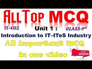 Introduction to IT-ITeS Industry class 9 MCQ | Class 9 IT402 |