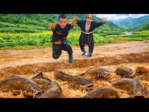 Dwarfs catch large fish in the streams and grill them - Restoring fields after the storm