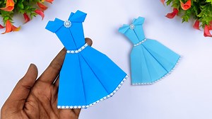 81K views · 559 reactions | How to make paper dress without sewing - Handmade paper dress making without glue - DIY and paper crafts #Crafts #PaperToyDress #OrigamiIdeas | DIY And Paper Crafts | Facebook