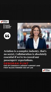 As we honor Black history, we recognize Deborah Flint, a trailblazing leader in aviation and infrastructure. Flint made history as the first Black woman to serve as CEO of the Los Angeles World Airports (LAWA), where she led major modernization projects, including the $14 billion overhaul of LAX. Now, as the President & CEO of Toronto Pearson International Airport, she continues to drive innovation, sustainability, and equity in global travel. Her leadership exemplifies resilience, vision, and a