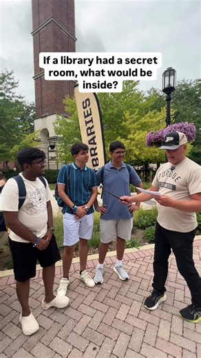We asked Purdue students questions at BGR this past summer—watch to see how they answer! 🤔 | Purdue University Libraries and School of Information Studies