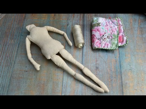 Want to try doll making? How to sew a soft bodied doll base for an art doll - with moveable limbs