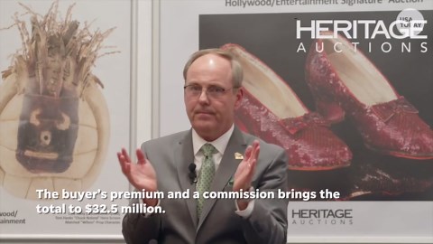 'Wizard of Oz' ruby slippers sold at auction for $32.5 million