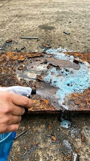 This Industrial Metal Plate Was Covered in Rust… Watch It Transform!