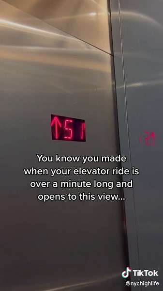 Would you live this high up? #nyc #penthouse #luxuryliving #skyscraper #highrise #elevator #manhattan #newyorkcity