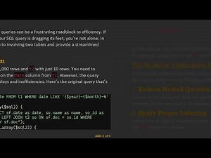 Speeding Up Your SQL Queries: Solutions for Slow Performance