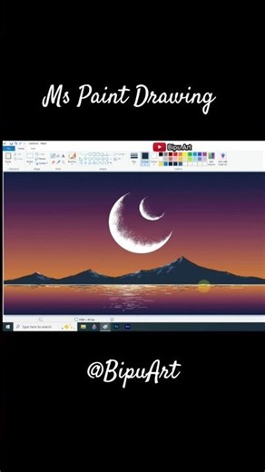 ms Paint Drawing Scenery #mspaintdrawing #digitalart #art #drawing #mspaint #shorts #viral #painting