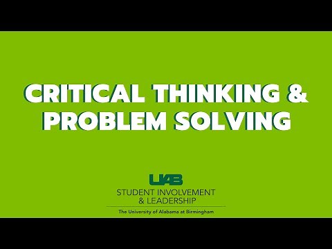 Critical Thinking & Problem Solving