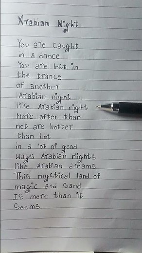 Arabian nights lyrics